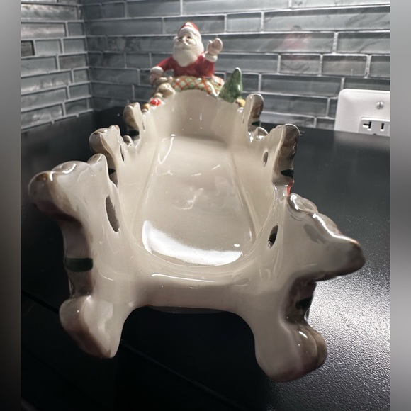 Fitz & Floyd Christmas Santa Sleigh with Reindeer - perfect for crackers/cookies - Picture 5 of 10